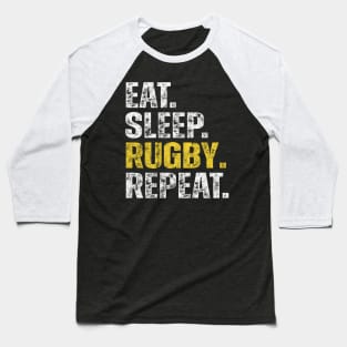 Eat Sleep Rugby Repeat Baseball T-Shirt